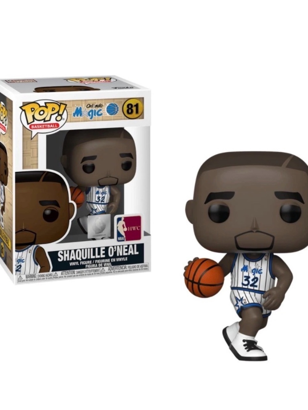 Funko Pop NBA Legends Shaquille O'Neal #81 Orlando Magic Home Jersey New NIB